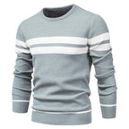 Patchwork-pullover med O-ringning för män
