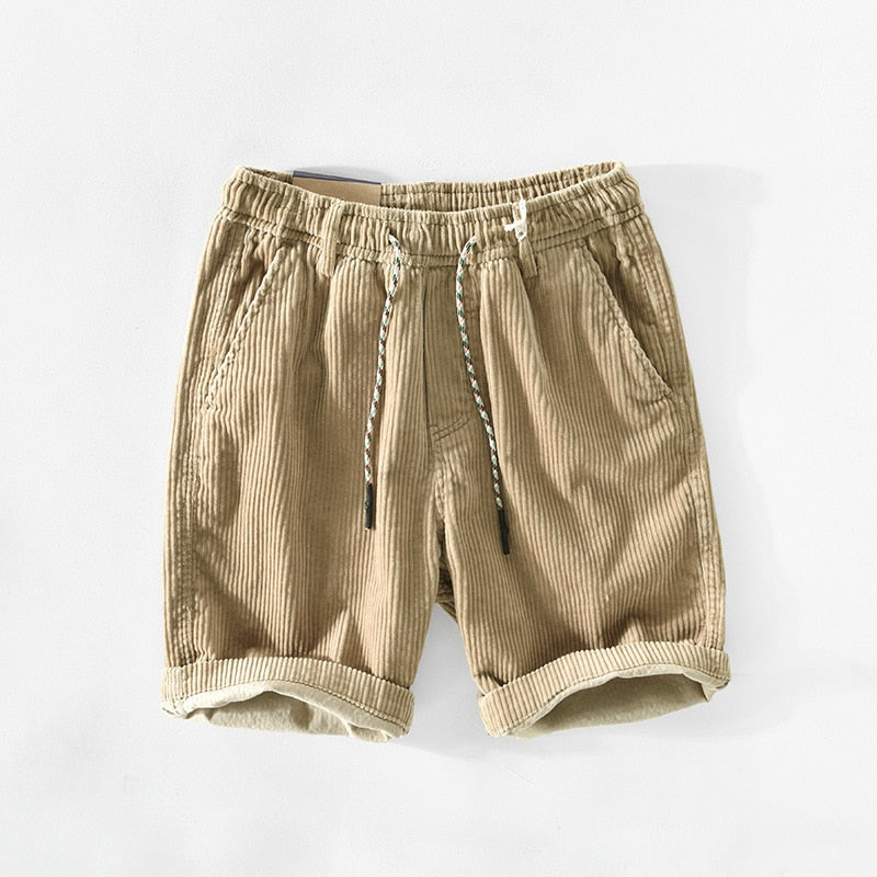 Retro-Cordshorts för herrar med bekväm passform – Raul