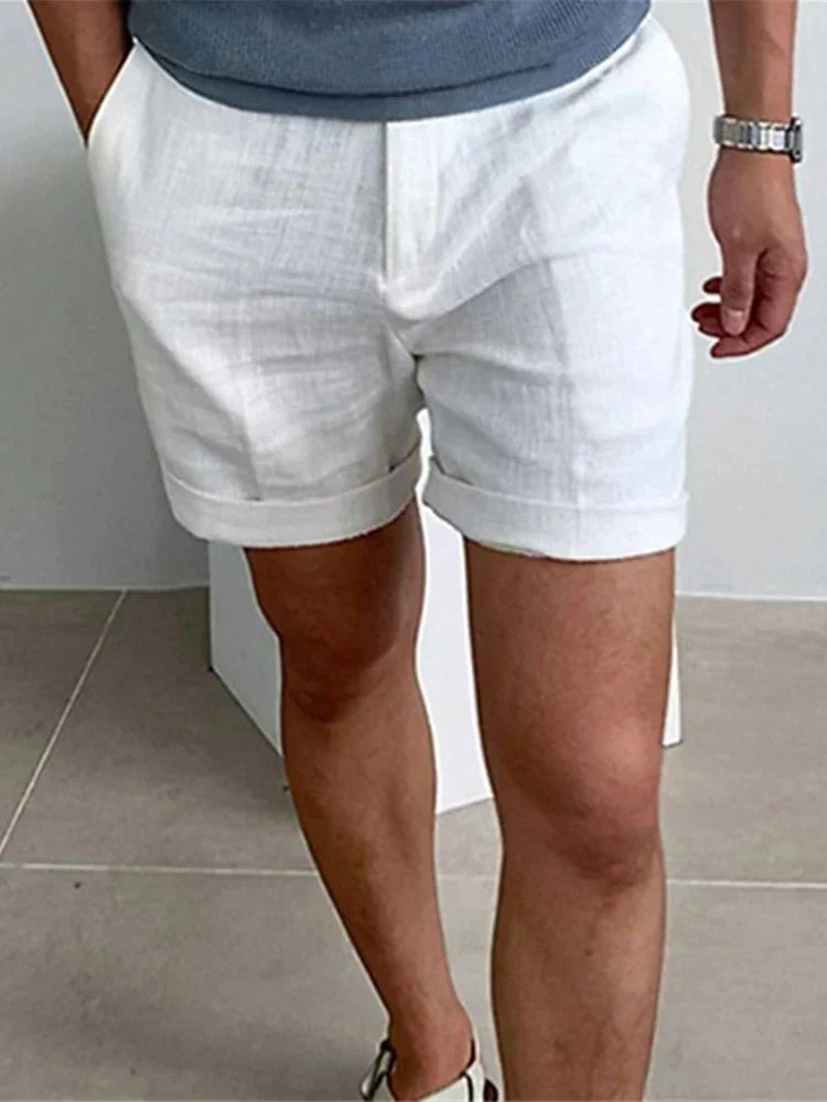 Lätta herrshorts i linne med avslappnad passform – Jorin