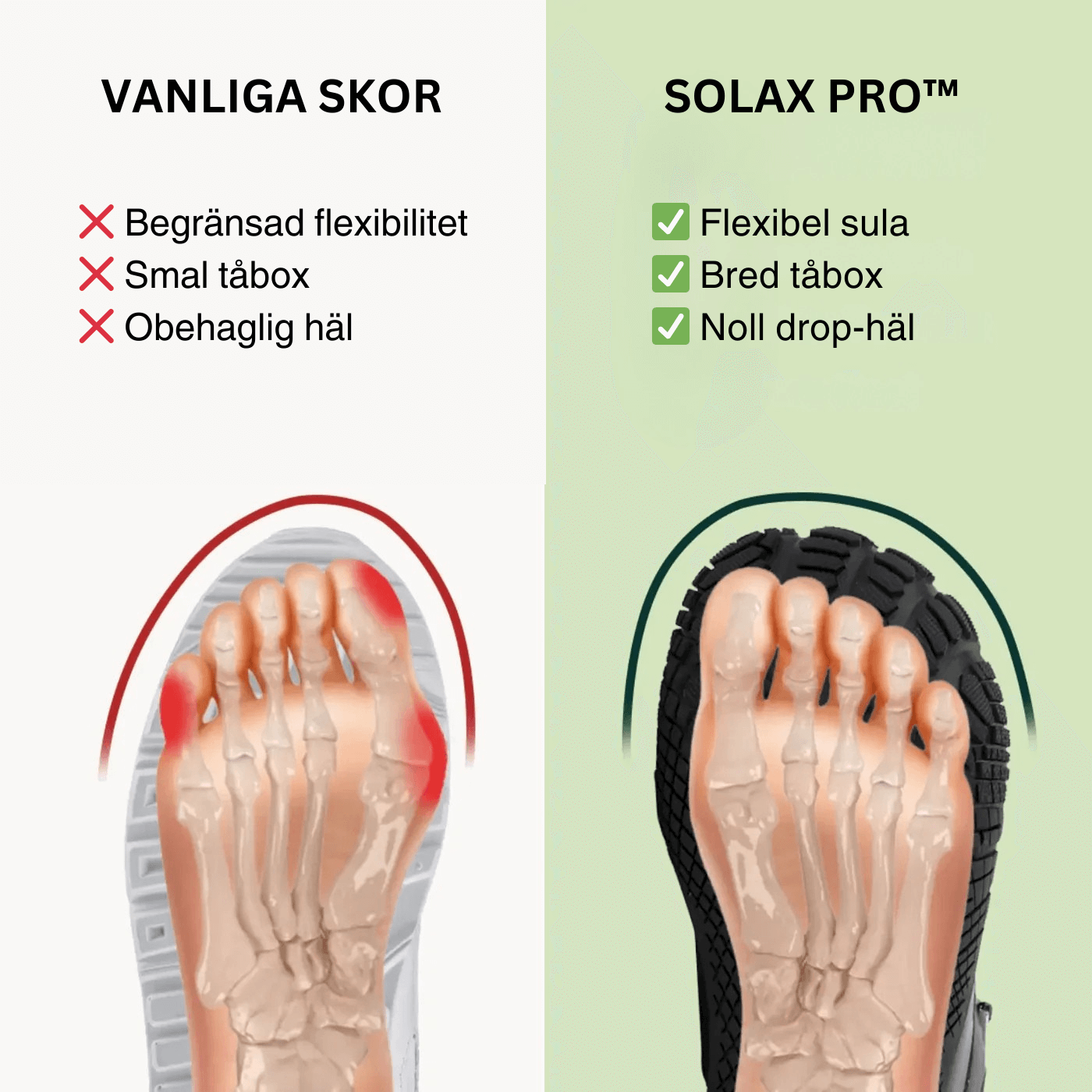 Solax Pro™ - Bekväma, Halkfria Barfotaskor