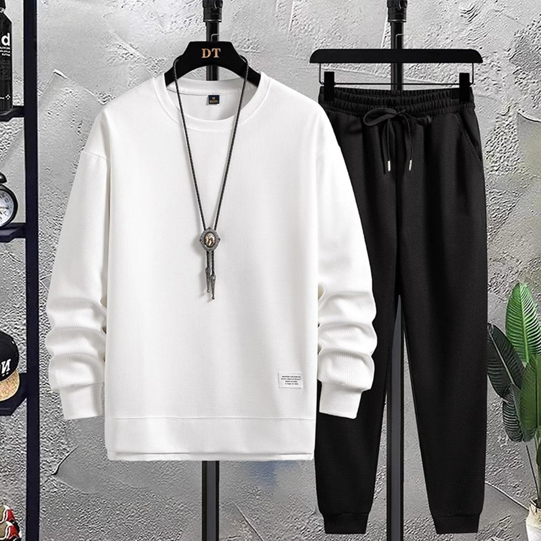 Sweatdräkt - Löst sittande tvådelat för män - Sweatshirt och Sweatpants Set