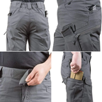 Herr Outdoorshorts med 6 fickor med dragkedjor - FlexTrek Cargo Shorts