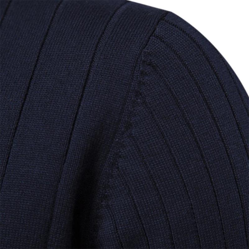 Tröja med halv dragkedja - Hög hals - Pullover - Ribbstickad tröja - Herrkläder