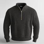 Tröja med halv dragkedja | Varm | Pullover | Stickad tröja | Jumper med halv dragkedja för män