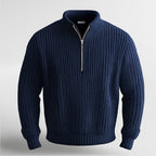 Tröja med halv dragkedja | Varm | Pullover | Stickad tröja | Jumper med halv dragkedja för män
