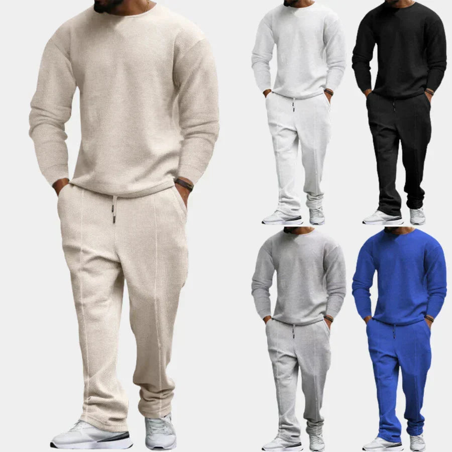 Tvådelat set | Långärmad | Loose Fit | Lounge-set | Co-Ord-set för män