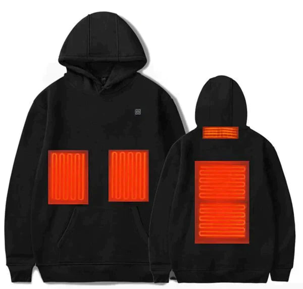 Unisex Hoodie med Justerbar Värmefunktion och Fickor