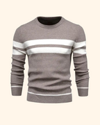 Vincent tröja | Randig stickad pullover för män