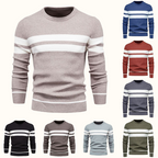 Vincent tröja | Randig stickad pullover för män