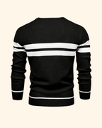 Vincent tröja | Randig stickad pullover för män
