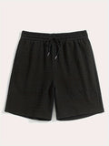 Sommarshorts för herrar, enkel stil med dragsko för komfort - Finn