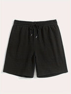 Sommarshorts för herrar, enkel stil med dragsko för komfort - Finn