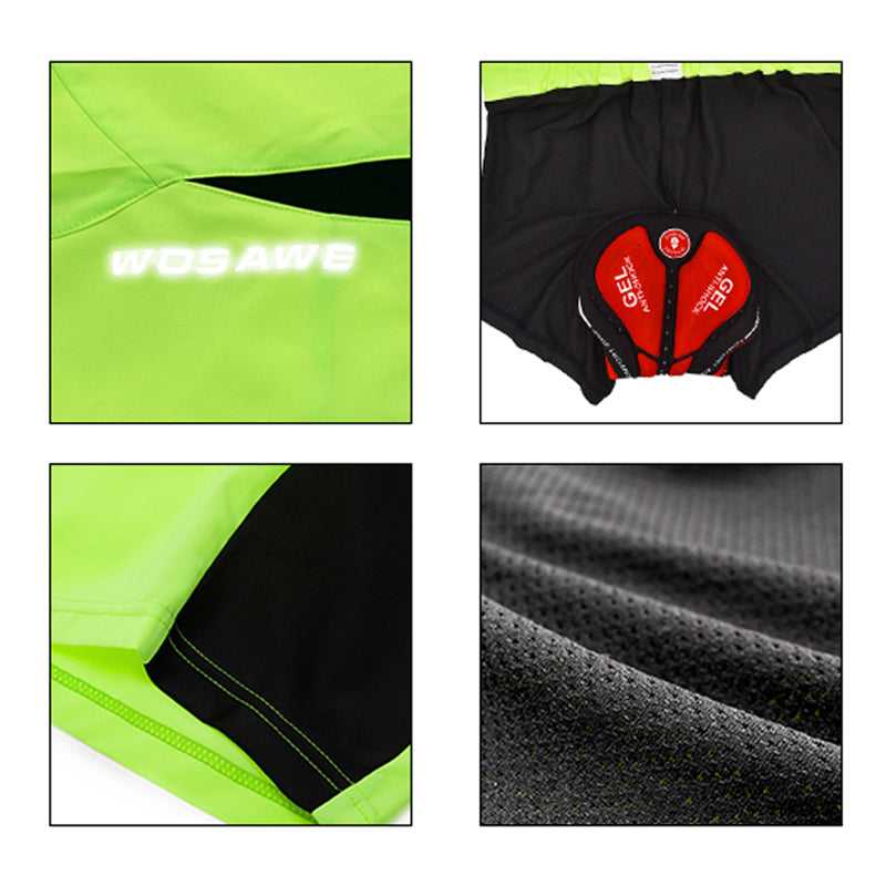 Herr Cykelshorts Med Reflekterande Detaljer Andningsbara