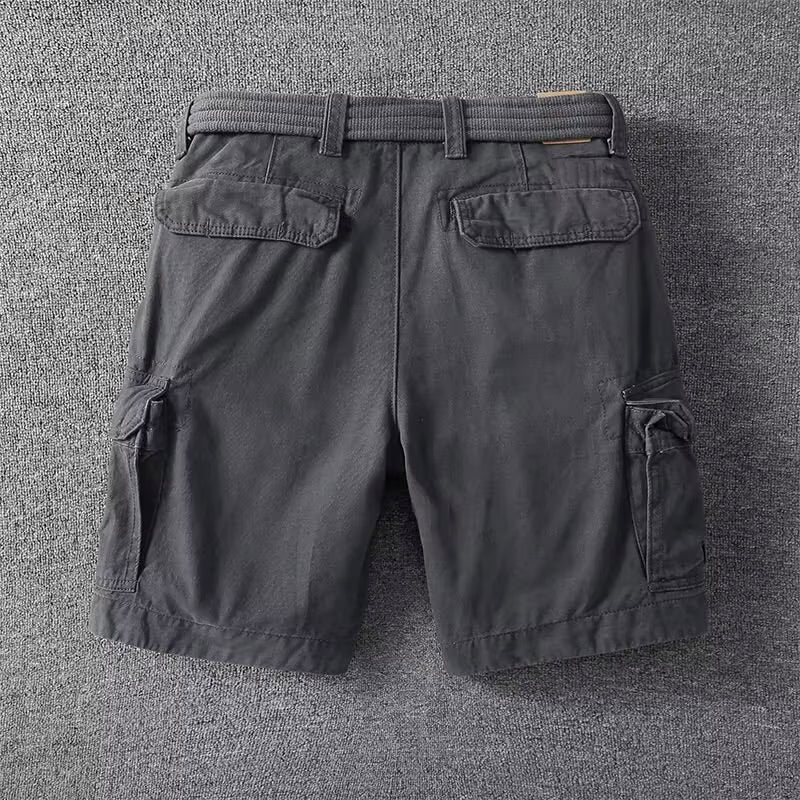 Herrars Cargo Shorts med Justerbar Midja