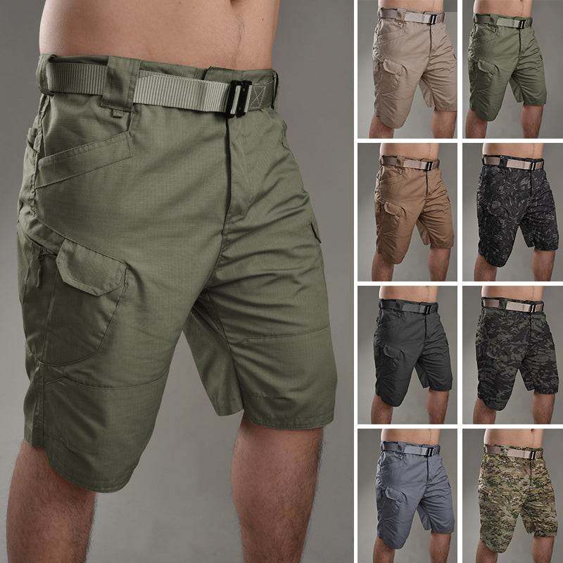 Mäns taktiska shorts lösa knälängd