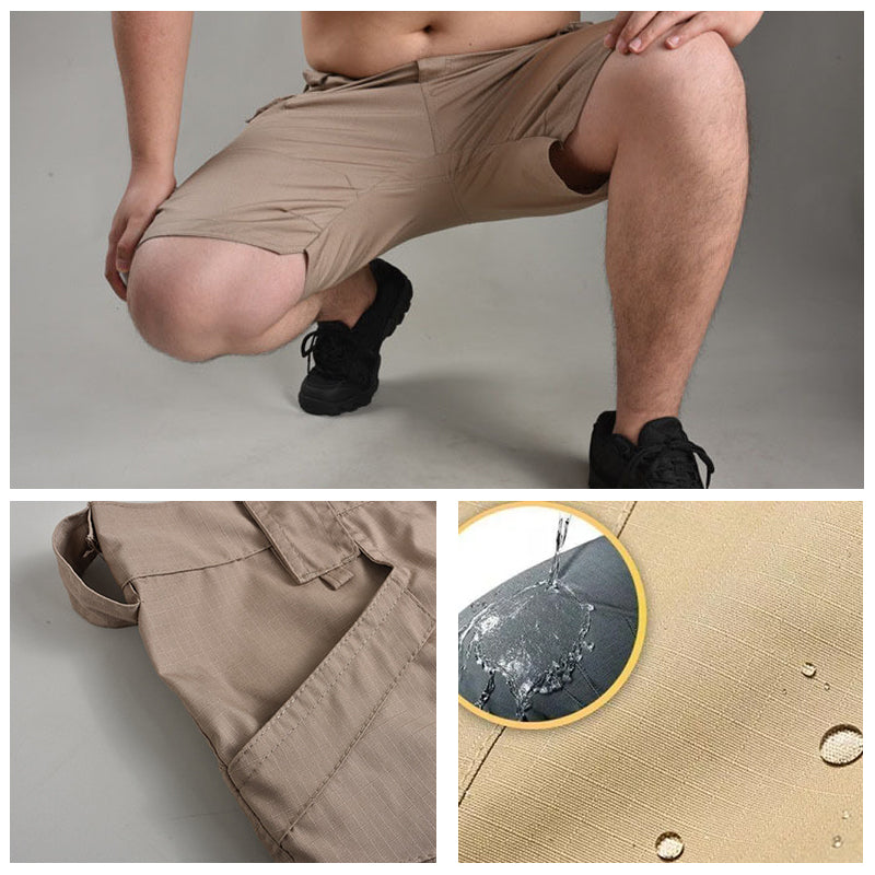 Mäns taktiska shorts lösa knälängd