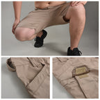 Mäns taktiska shorts lösa knälängd