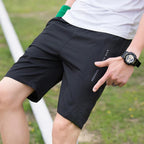 Mäns Bekväma Sommarmeshshorts med Fickor