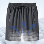 Mäns Bekväma Sommarmeshshorts med Fickor