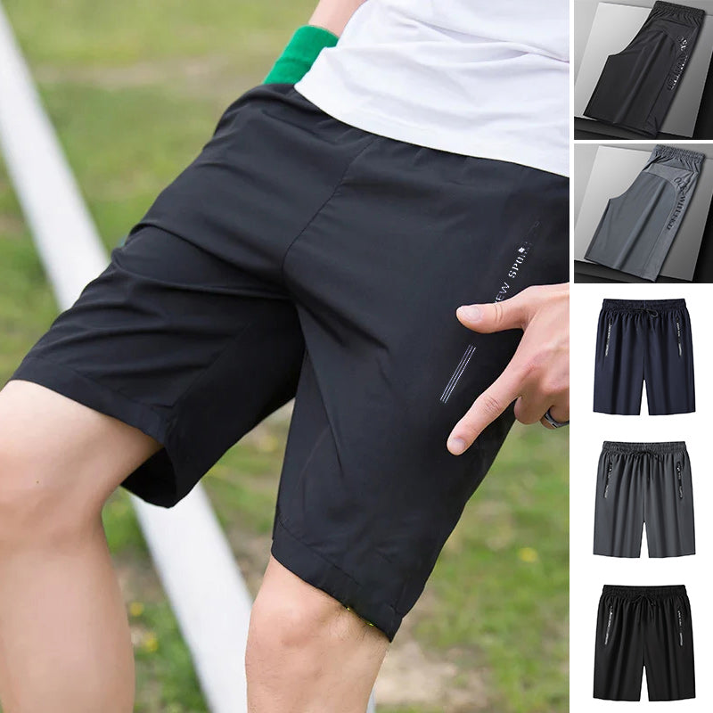 Mäns Bekväma Sommarmeshshorts med Fickor
