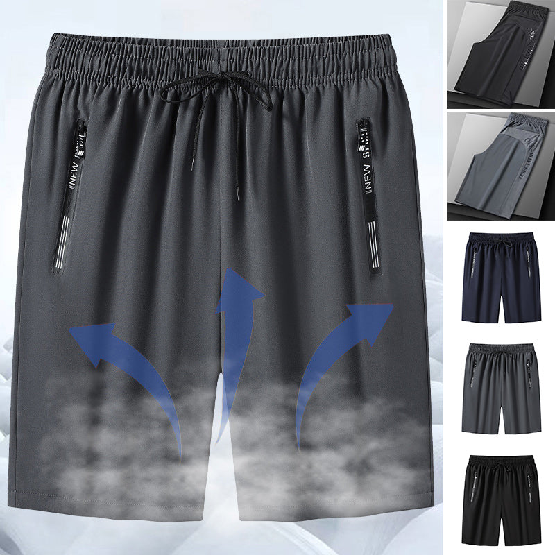 Mäns Bekväma Sommarmeshshorts med Fickor
