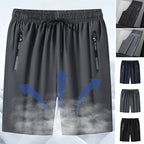 Mäns Bekväma Sommarmeshshorts med Fickor
