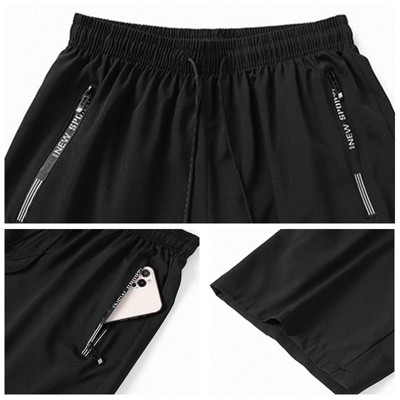Mäns Bekväma Sommarmeshshorts med Fickor