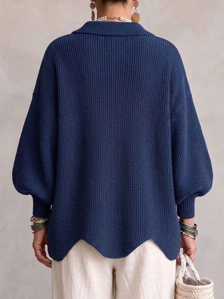 Astrid | Oversize kofta med guldknappar