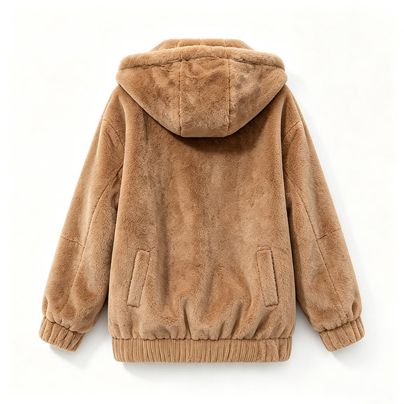 Lova | Mjuk teddyjacka med huva