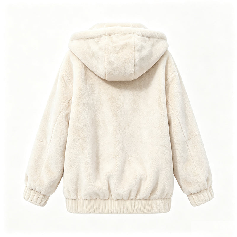 Lova | Mjuk teddyjacka med huva