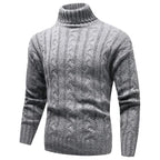 Kvinnors Kabelstickad Turtleneck Tröja