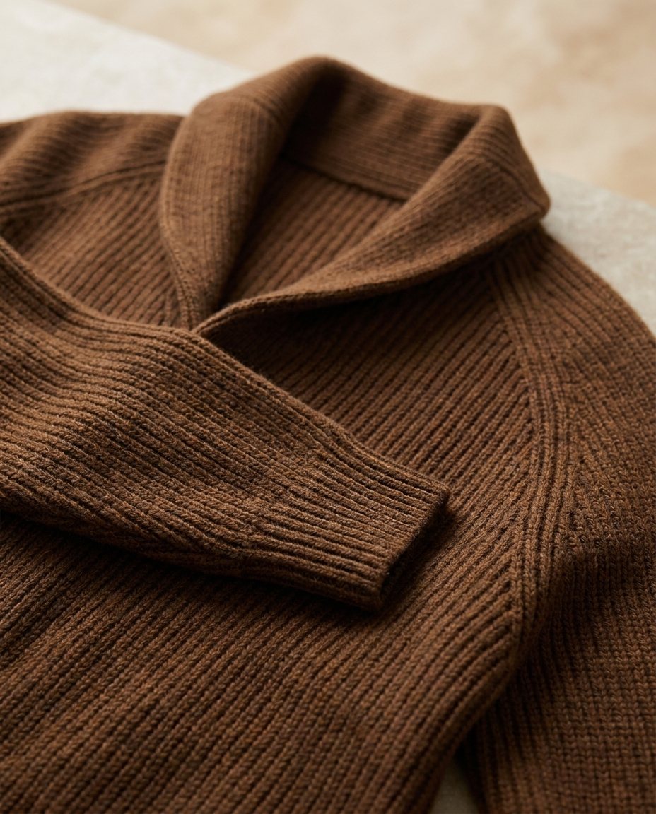 Edvin | Stickad cardigan med sjalkrage och knappar